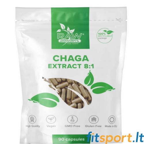 Raw Powders Chaga 8:1 Extrakt (500 mg. 90 Kapseln) Raw Powders Chaga 8:1 Extrakt (500 mg. 90 Kapseln)